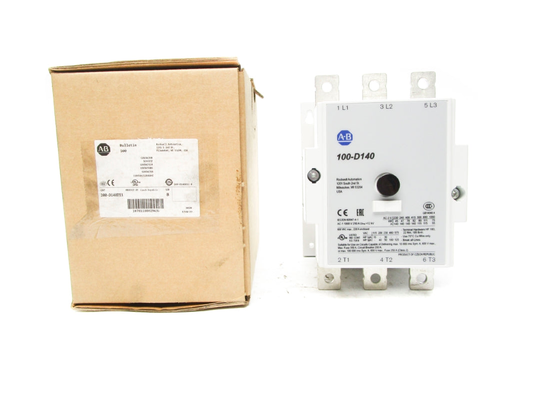 ALLEN BRADLEY 100-D140D11 SER. B 110/120V 250A (BR/WH) NSMP