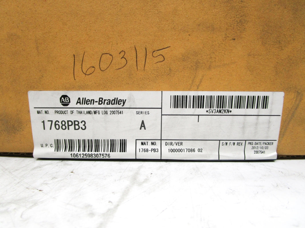 ALLEN BRADLEY 1768PB3 SER. A DATE: 2012 NSFS