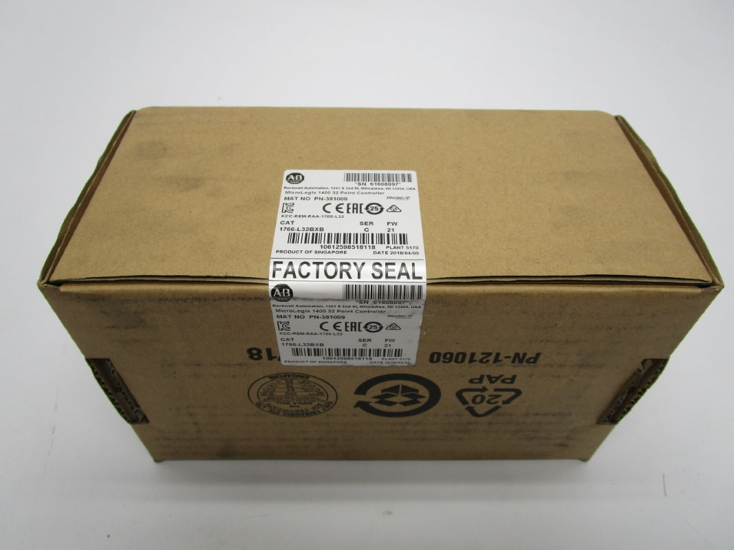 ALLEN BRADLEY 1766-L32BXB SER. C F/W 21 DATE: 2018 NSFS