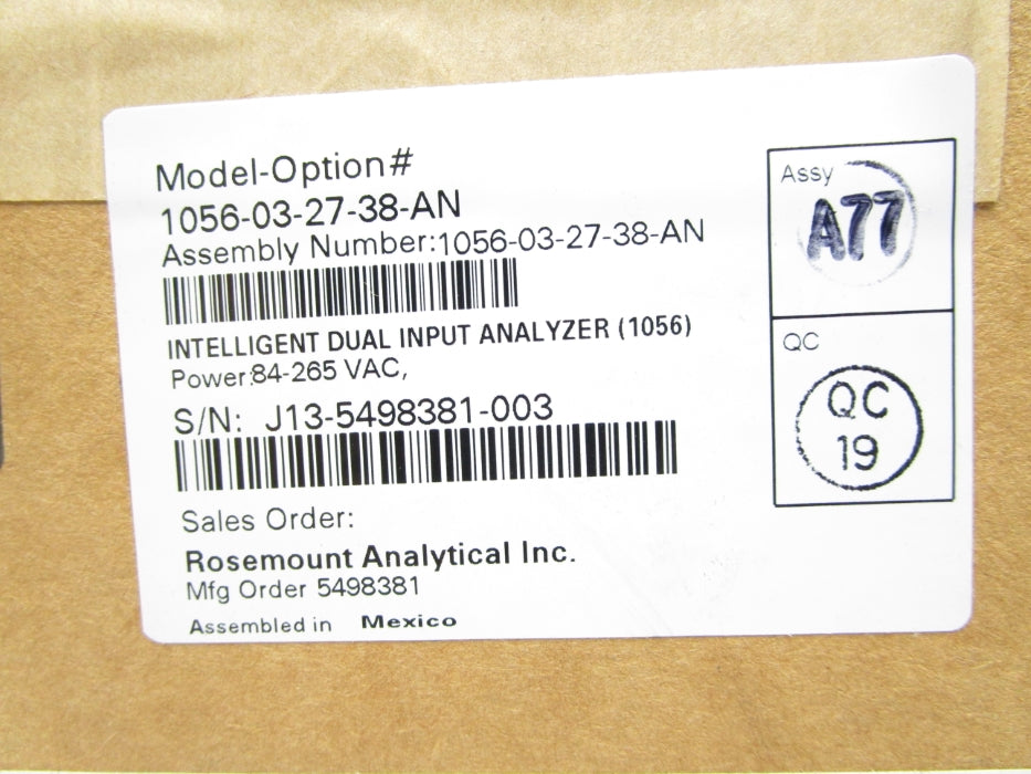 ROSEMOUNT 1056-03-27-38-AN NSFS