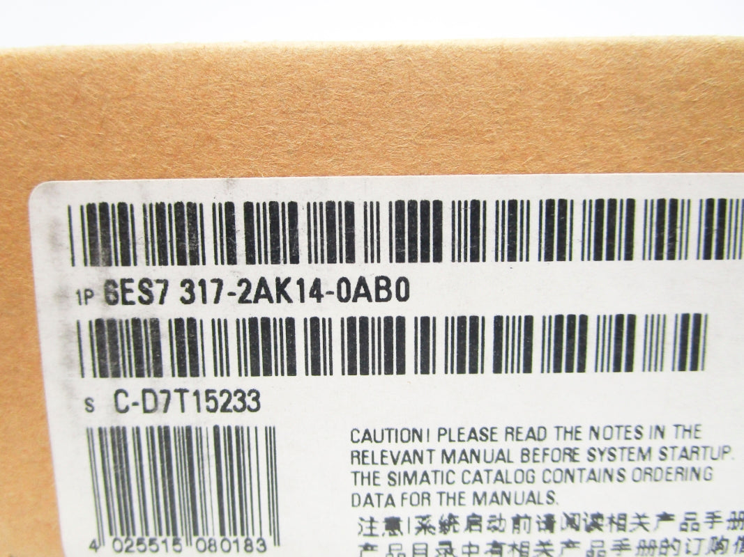 SEIMENS 6ES7317-2AK14-0AB0 F/W V3.3.8 NSFS