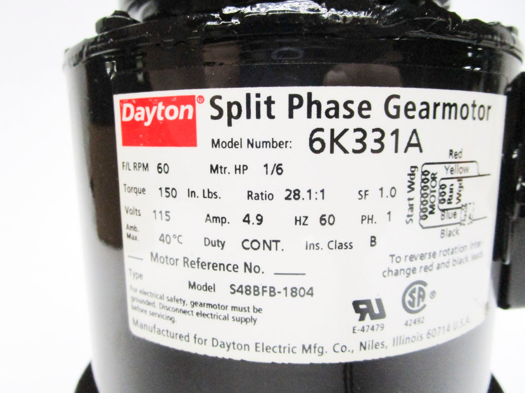 DAYTON 6K331A NSMP
