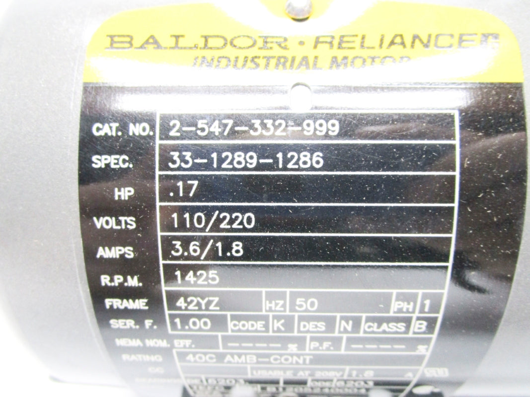 BALDOR 2-547-332-999 230V 1.7A NSNP