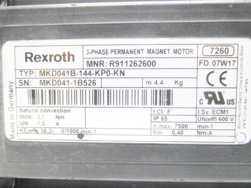 REXROTH MKD041B-144-KP0-KN R911262600 UNMP