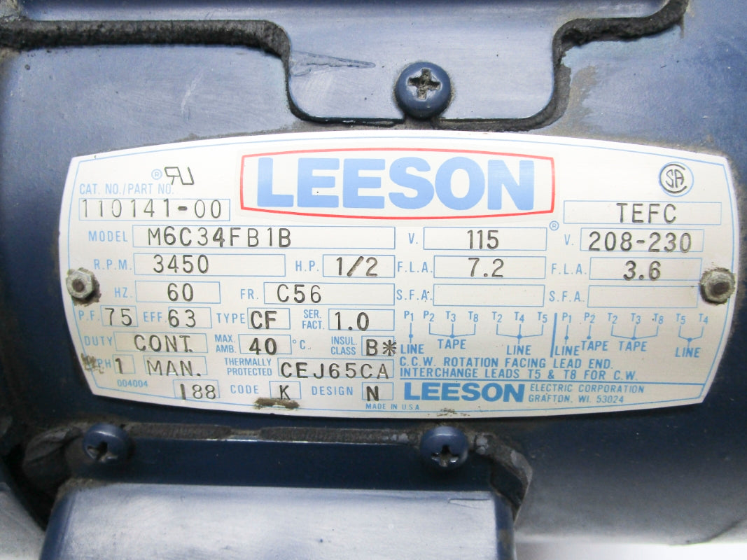 LEESON 110141.00 M6C34FB1B (AS PICTURED) NSNP
