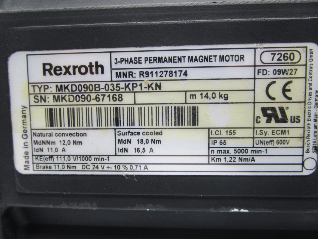 REXROTH MKD090B-035-KP1-KN R911278174 UNMP