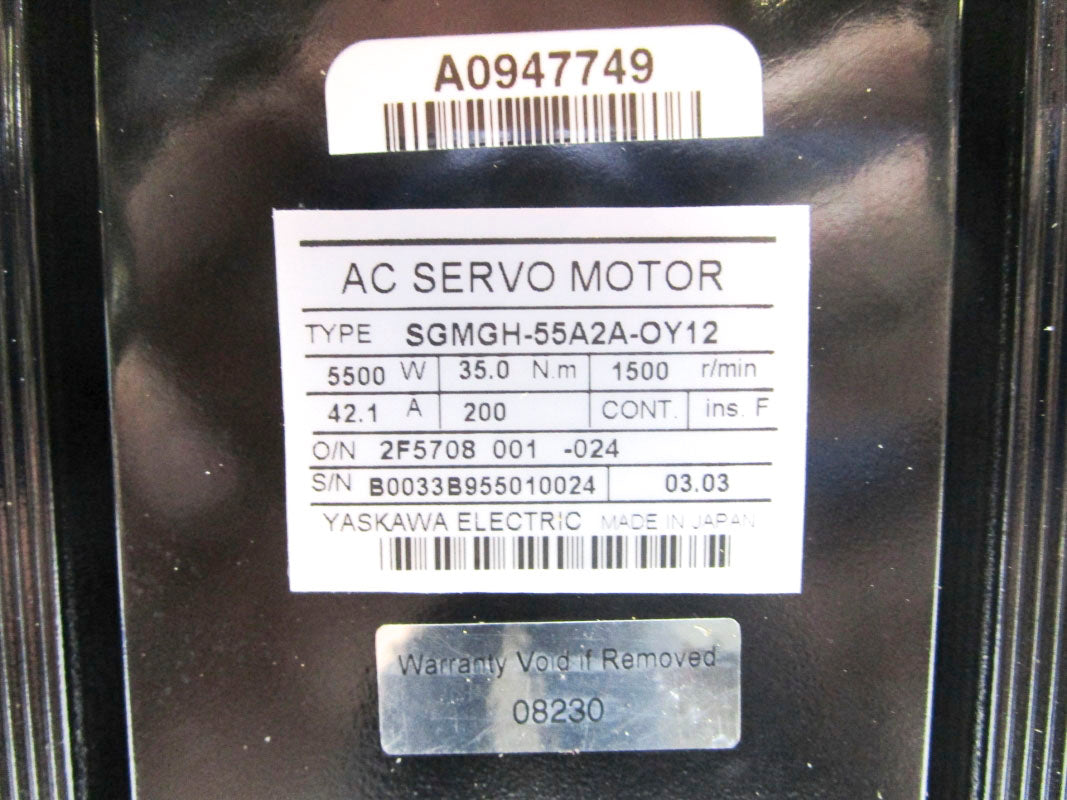 YASKAWA ELECTRIC SGMGH-55A2A-OY12 NSNP