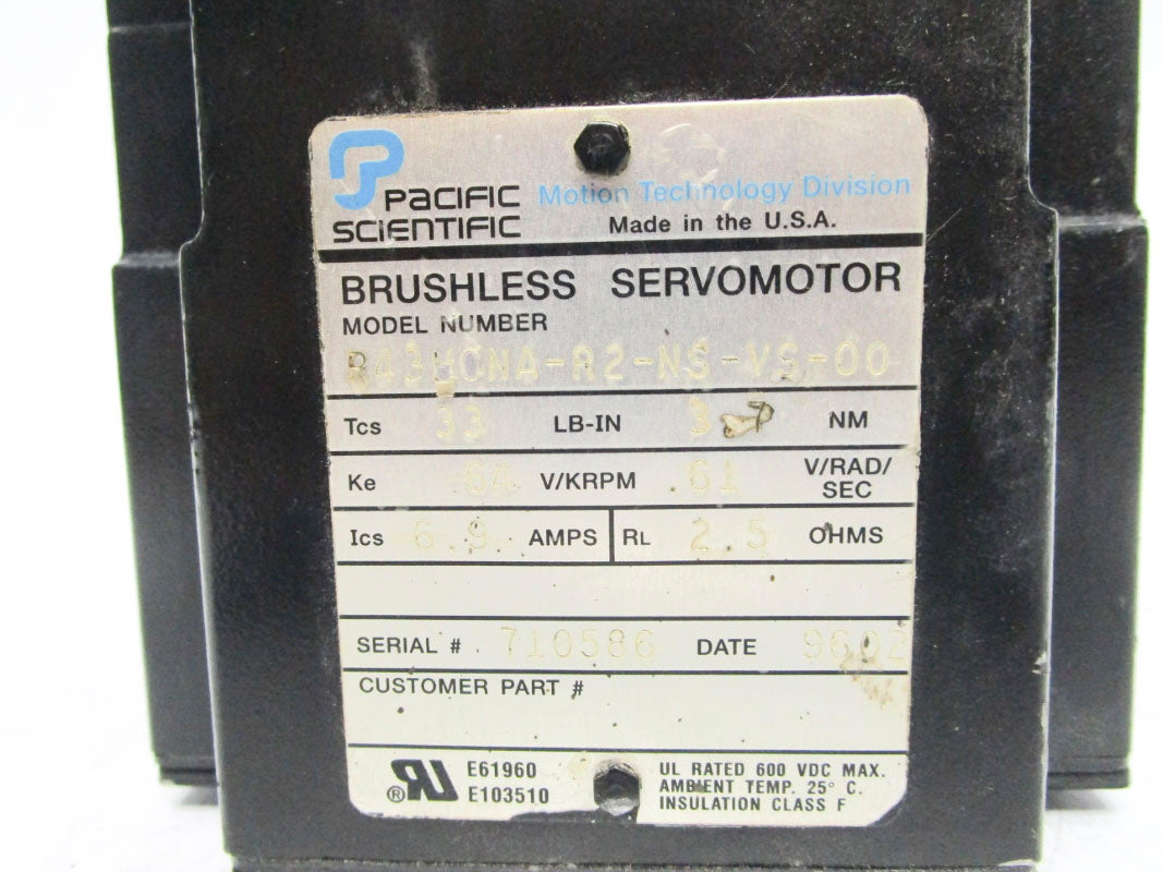 PACIFIC SCIENTIFIC R43HCNA-R2-NS-VS-00 UNMP