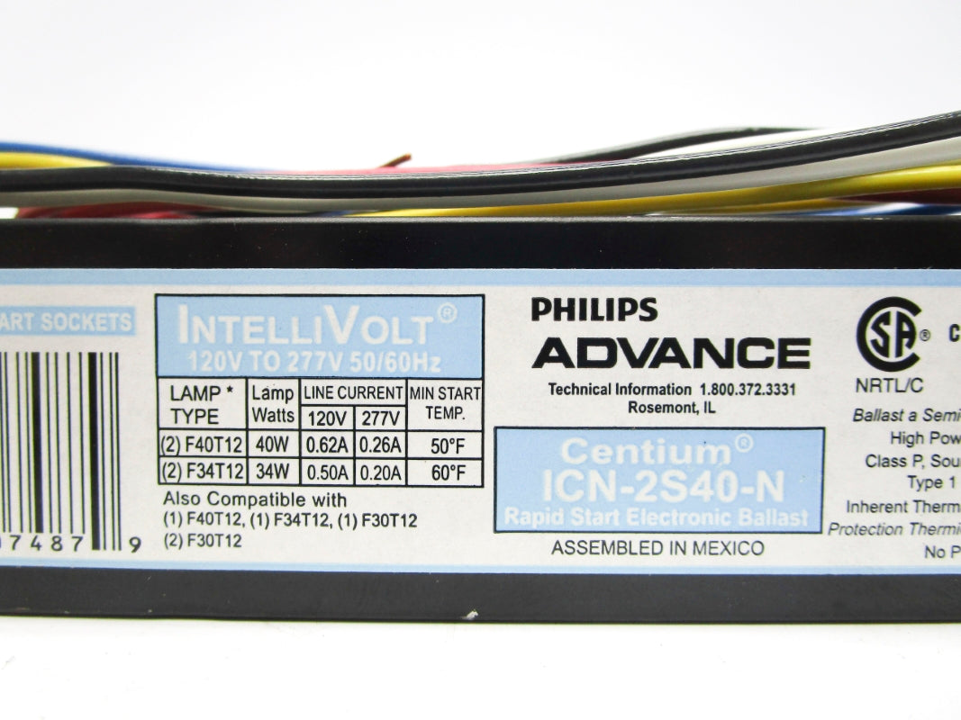 PHILIPS ADVANCE ICN-2S40-N 277V 0.26A NSNP