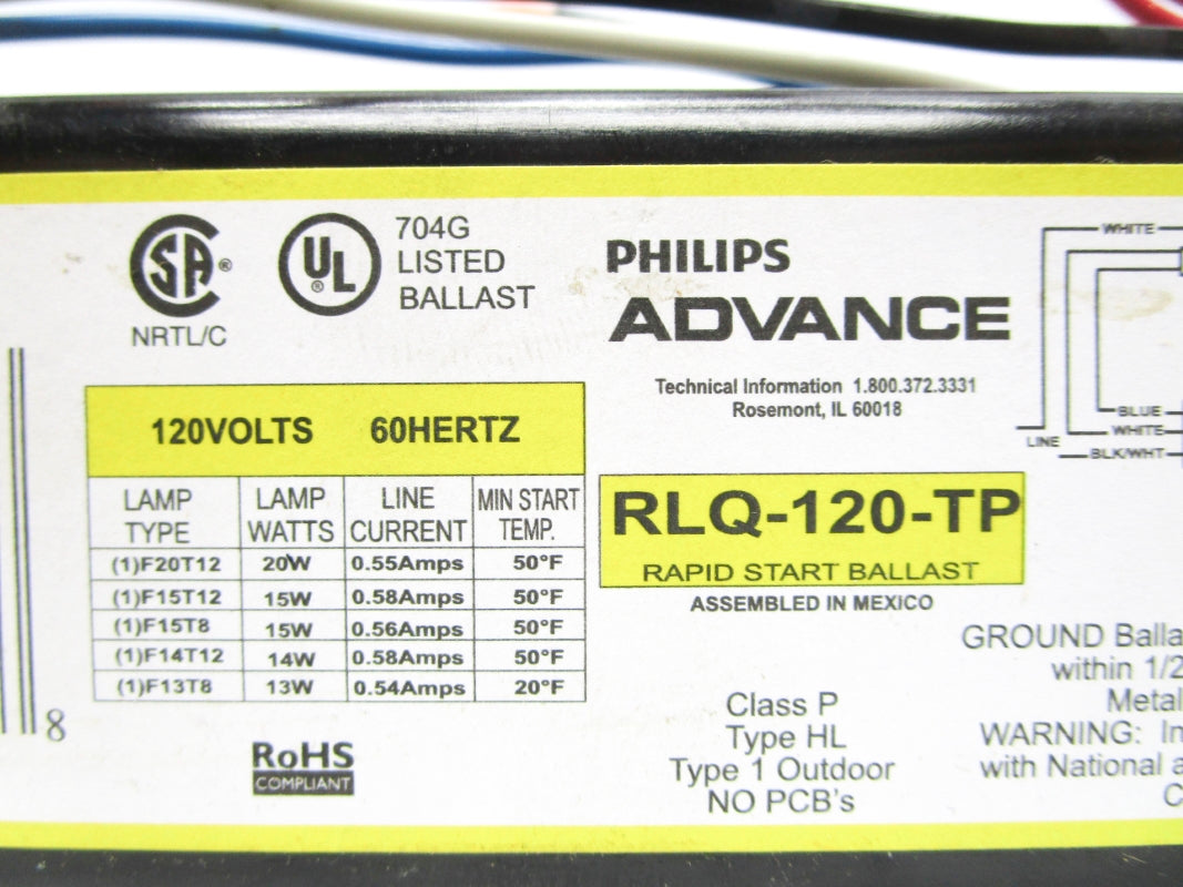 PHILIPS ADVANCE RLQ-120-TP NSMP