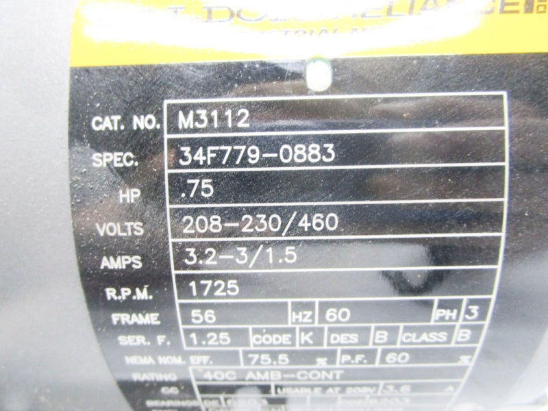 BALDOR M3112 460V 1.5A NSNP