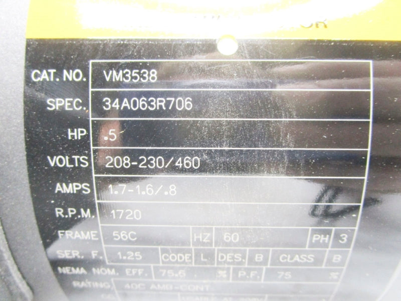BALDOR VM3538 460V .8A NSNP