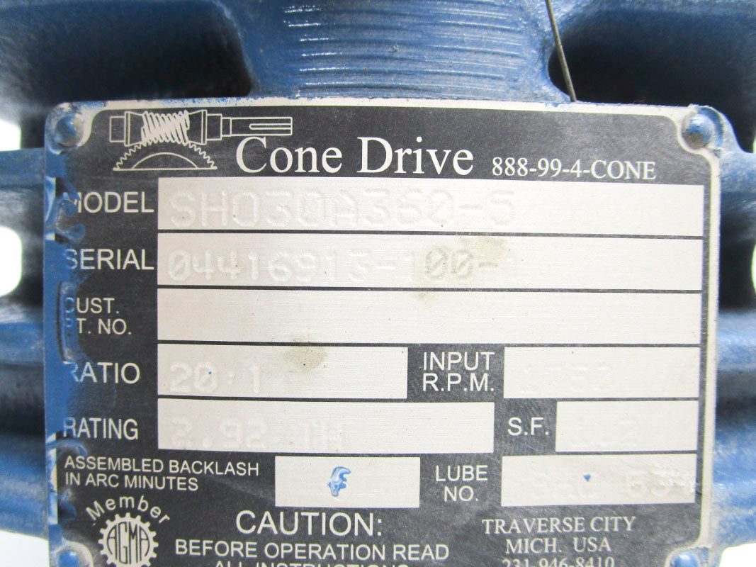 CONE DRIVE SHO30A360-5 UNMP