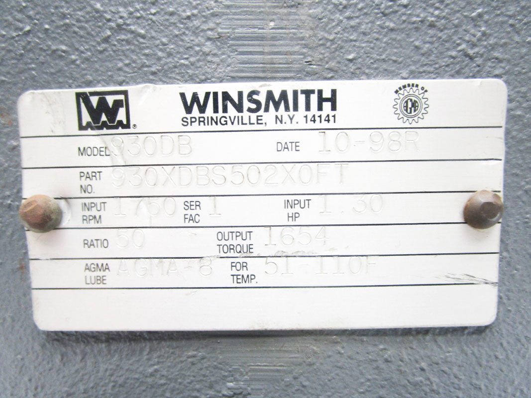 WINSMITH 930DB 930XDBS502X0FT UNMP