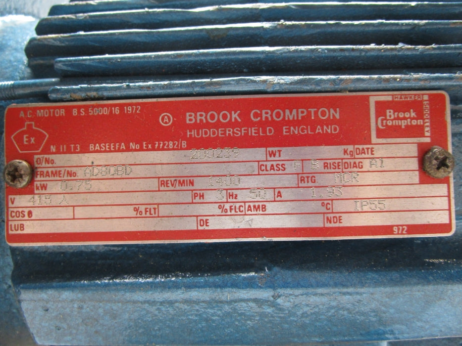 BROOK CROMPTON AD80BD UNMP