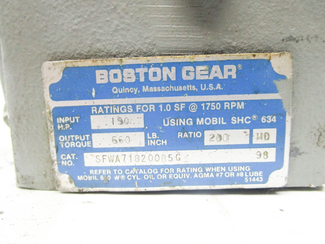 BOSTON GEAR SFWA718200B5G UNMP