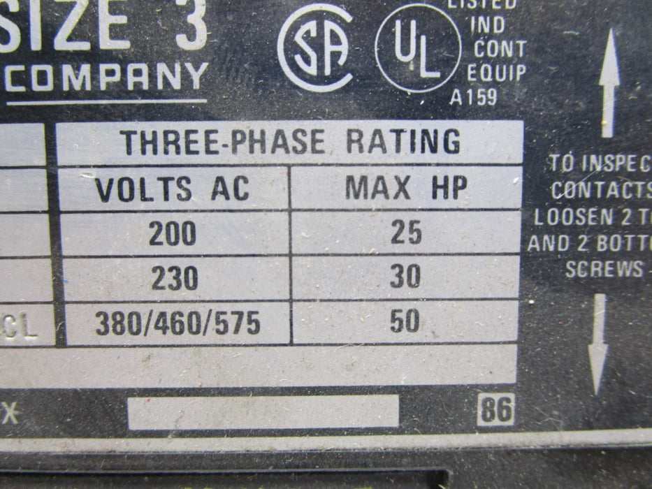 SQUARE D 8536SEG1 SER. A UNMP