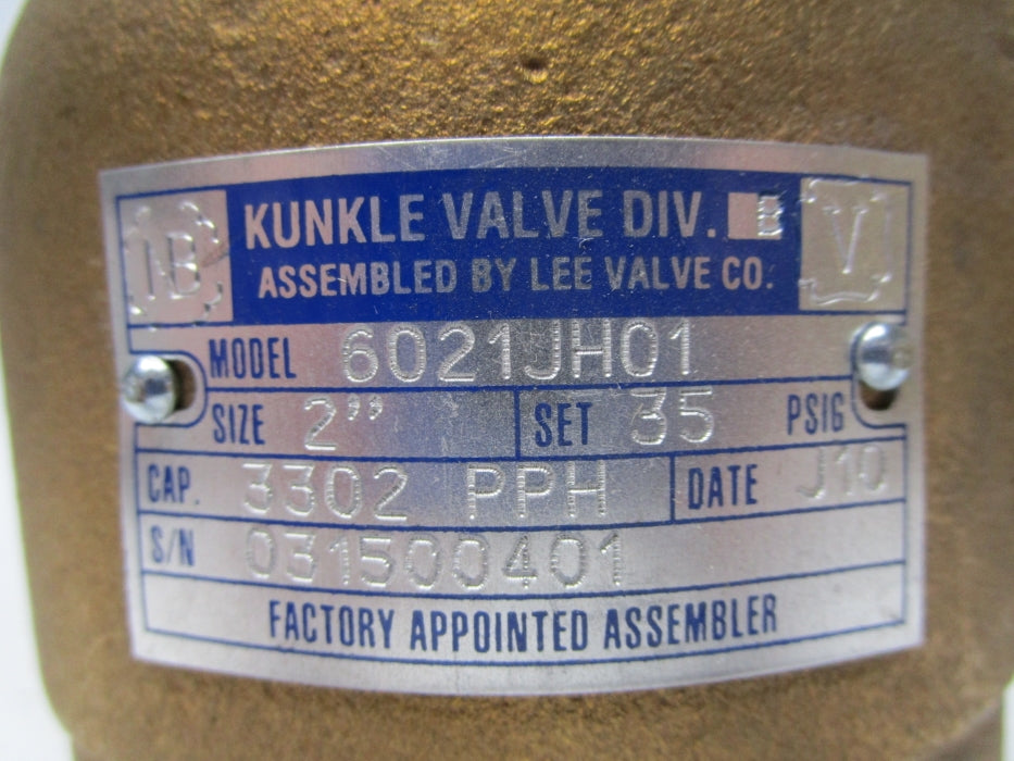KUNKLE VALVE 6021JH01 35PSIG NSNP
