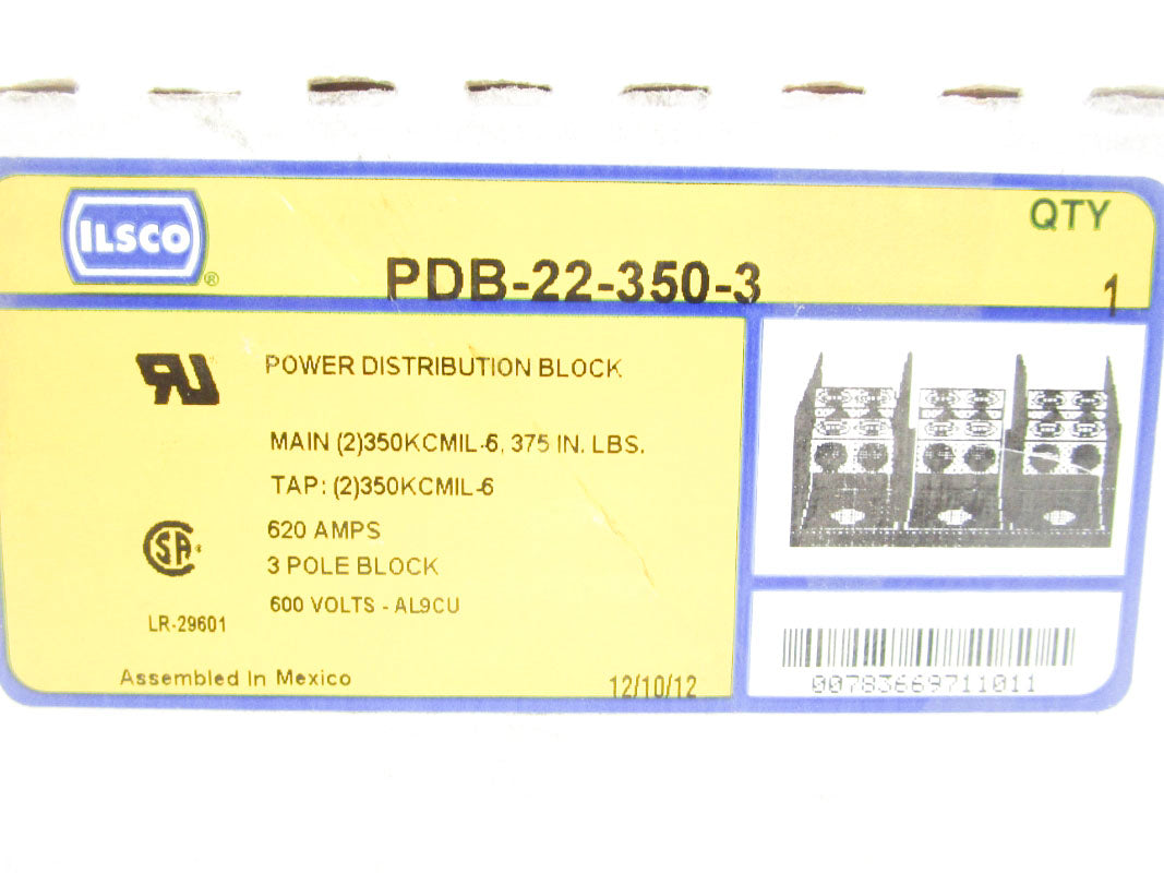 ILSCO PDB-22-350-3 600V 620A NSMP