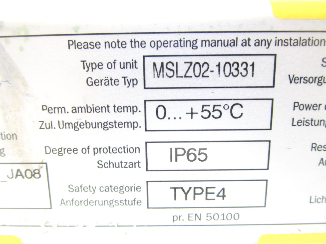 SICK MSLZ02-10331 1019176 UNMP