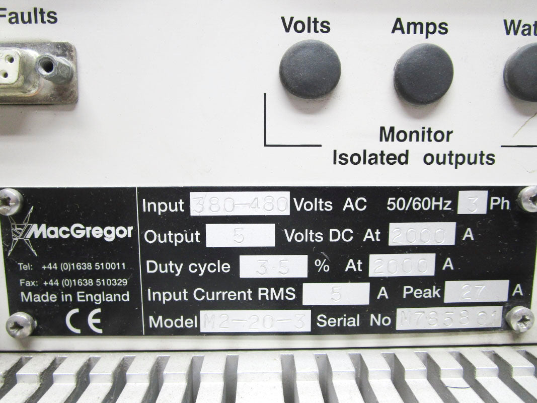 MACGREGOR M2-20-3 480V 2000A UNMP