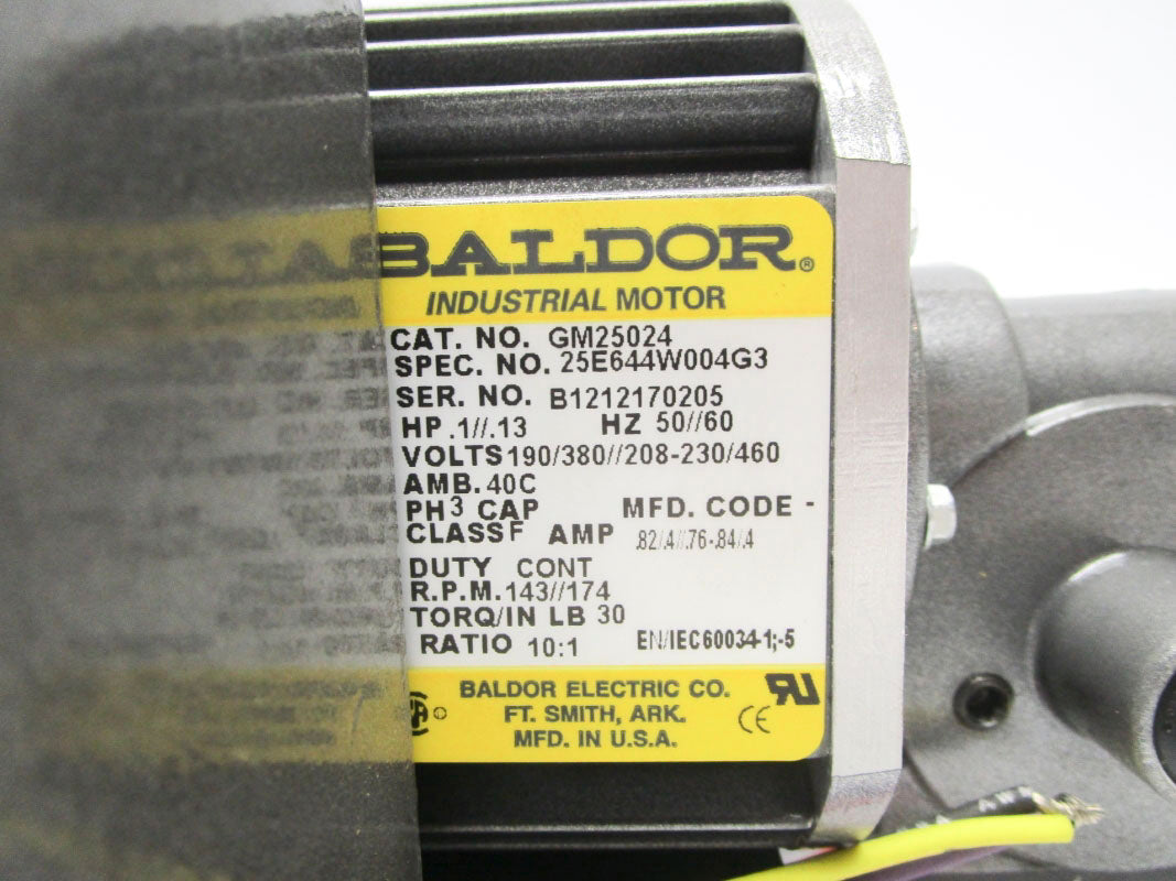 BALDOR GM25024 25E644W004G3 460V NSMP