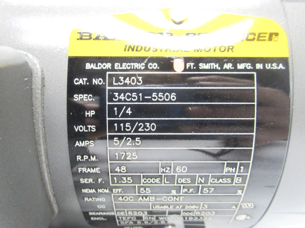 BALDOR L3403 230V 5A NSNP