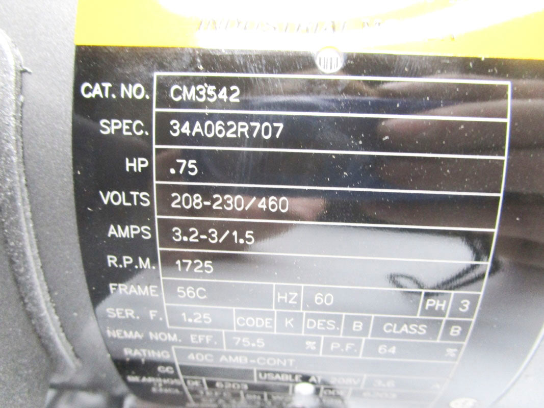 BALDOR CM3542 34A062R707 (AS PICTURED) 460V 3.2A NSNP