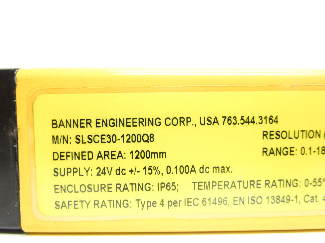 BANNER ENGINEERING SLSCE30-1200Q8 24V .100A NSNP