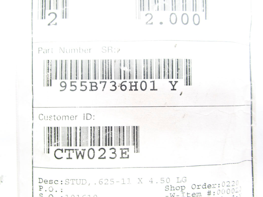WESTINGHOUSE CTW023E 955B736H01Y (PKG OF 2) NSMP