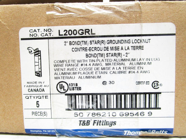 THOMAS&BETTS L200GRL 2" (PKG OF 5) NSMP