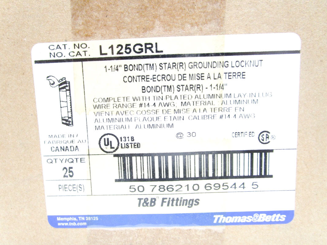 THOMAS&BETTS L125GRL 1-1/4" (PKG OF 25) NSMP