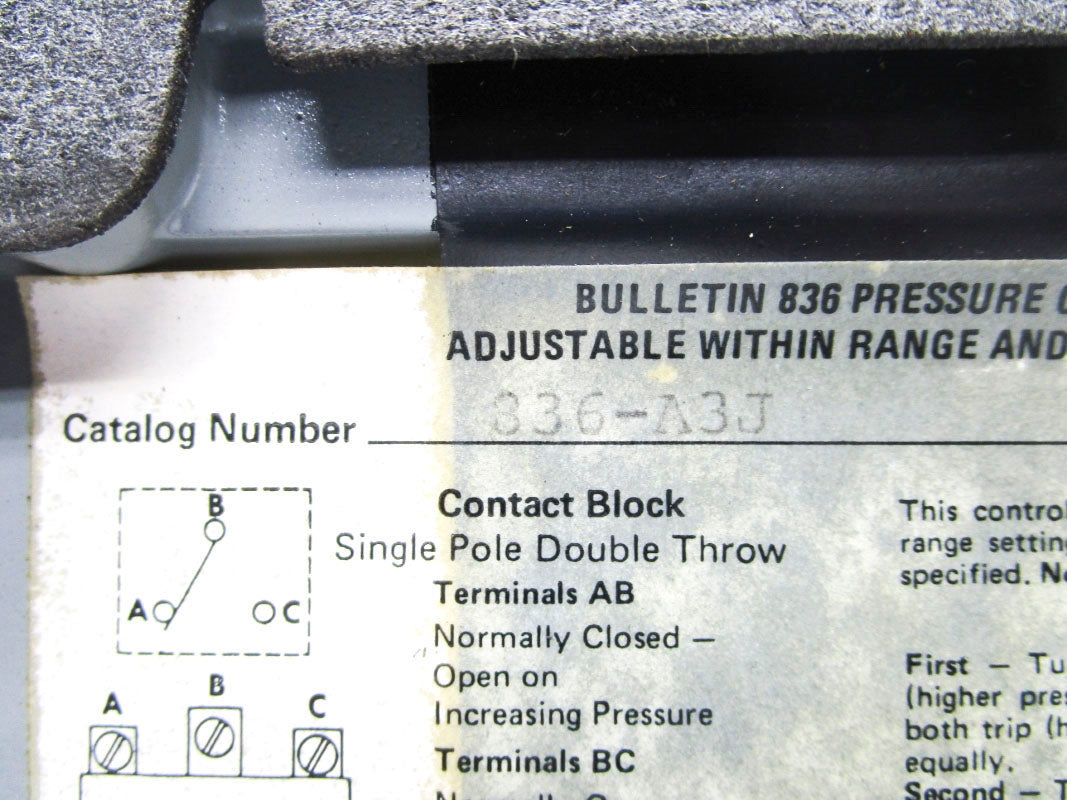 ALLEN BRADLEY 836-A3J SER. A UNMP