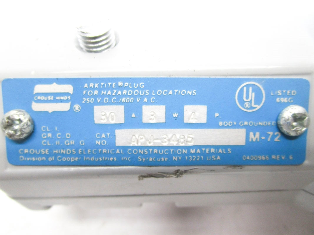 CROUSE-HINDS APJ-3485 250V 30A NSNP