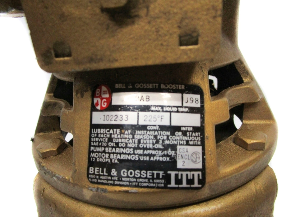 BELL & GOSSETT 2AB/J98/102233 UNMP
