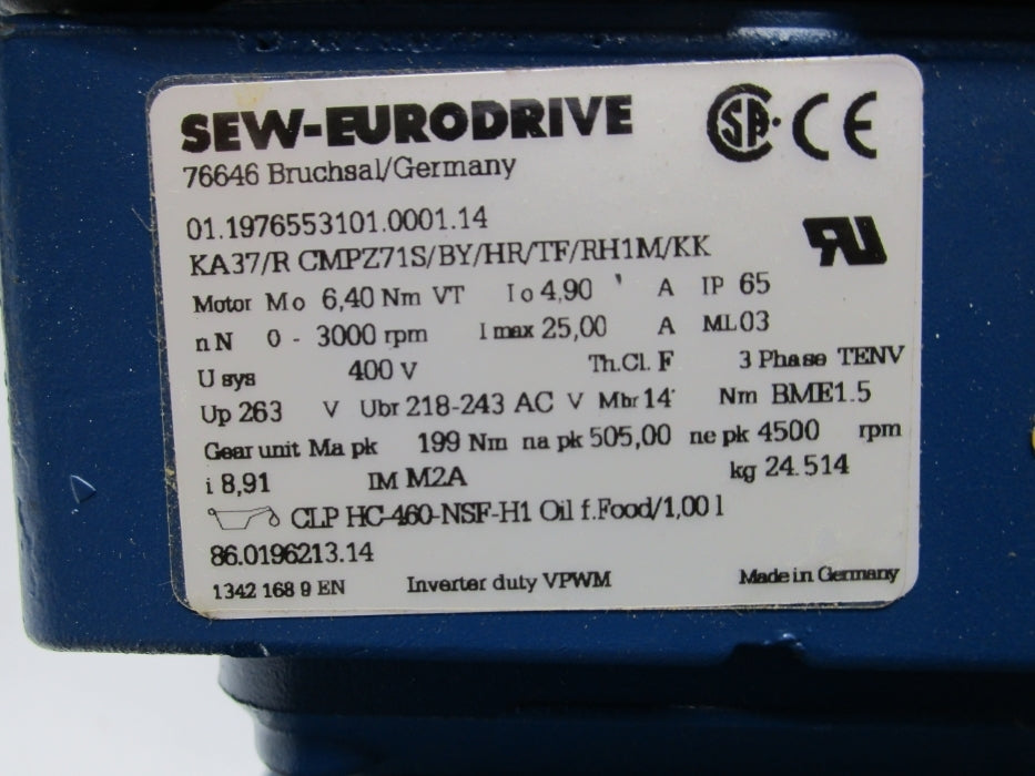 SEW-EURODRIVE KA37/R-CMP271S/BY/HR/TF/RH1M/KK UNMP