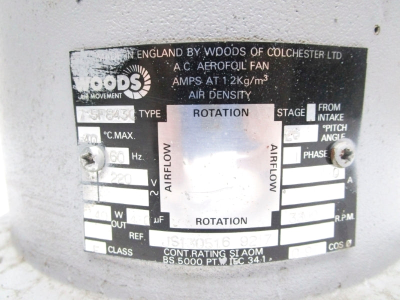 WOODS 75F843C 220V 1.0A UNMP