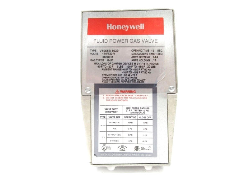 HONEYWELL V4055B1039 120V 15PSI NSNP
