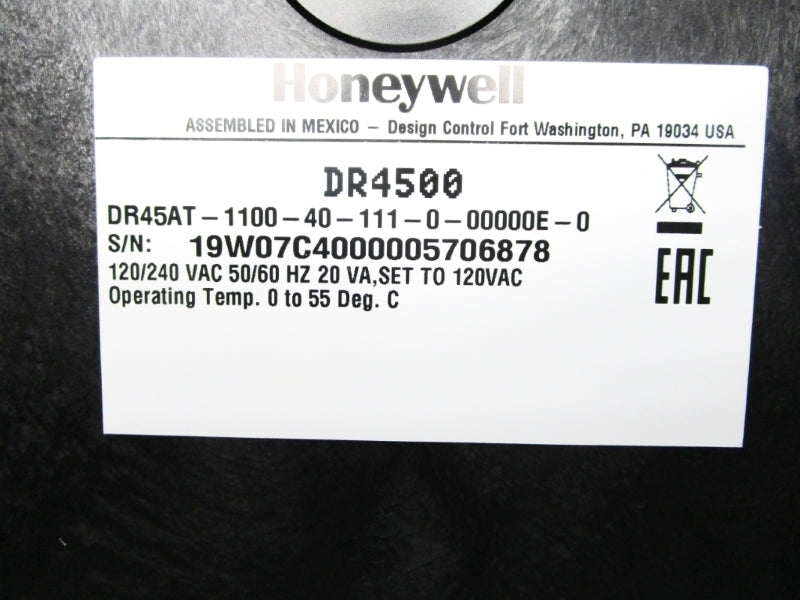 HONEYWELL DR4500 DR45AT-1100-40-111-0-00000E-0 240VAC NSNP