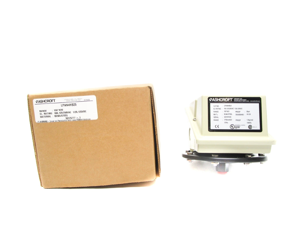 ASHCROFT LPAN4HB25 250VAC 10A 20PSI NSMP