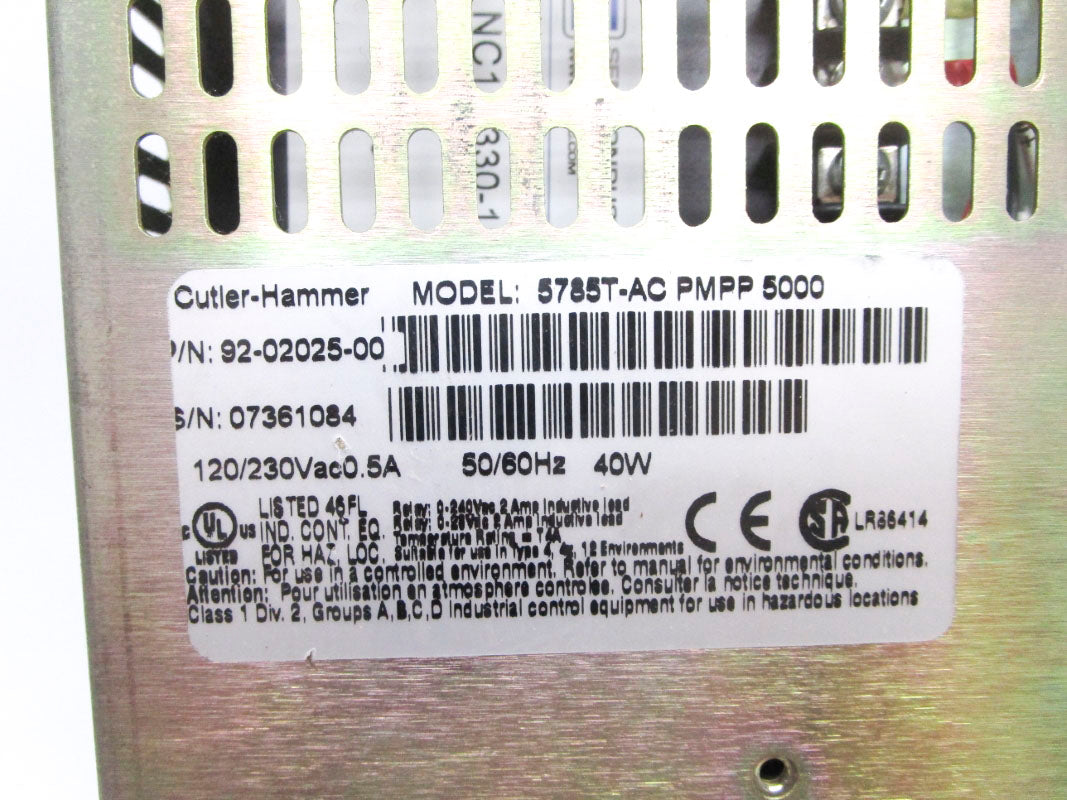 CUTLER HAMMER 92-02025-00 5785T-AC 230VAC 0.5A NSNP