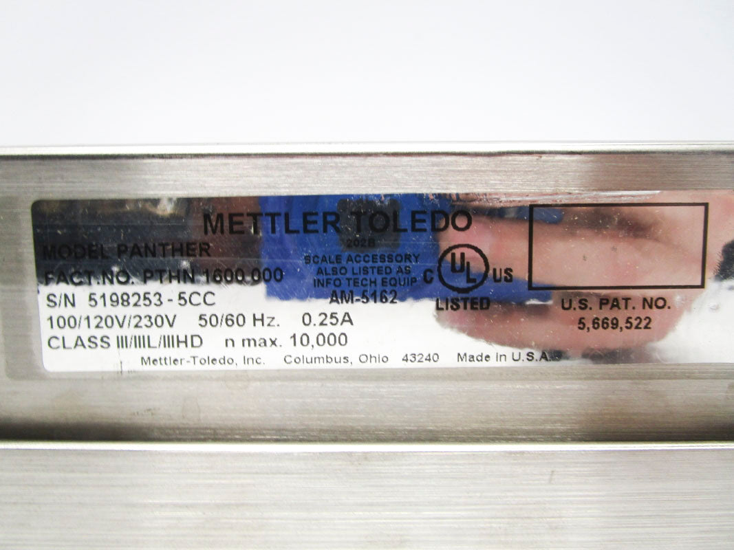 METTLER TOLEDO PTHN1600000 230V 0.25A NSMP