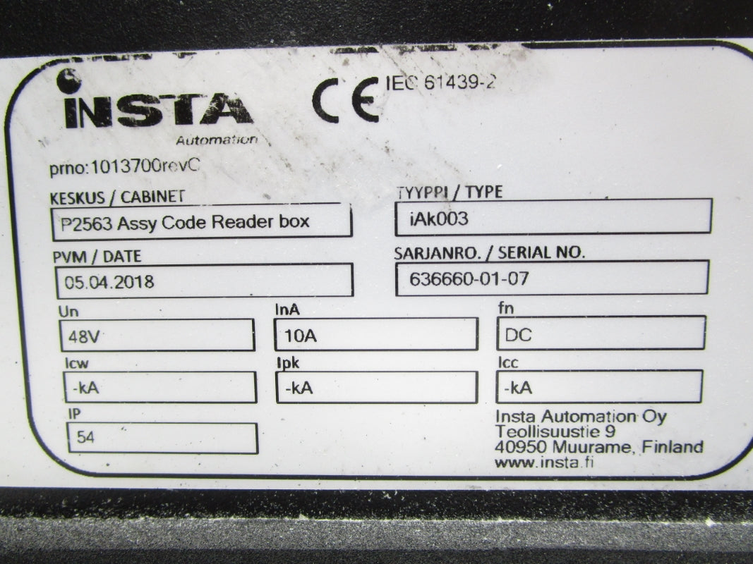 INSTA P2563 48V 10A  UNMP