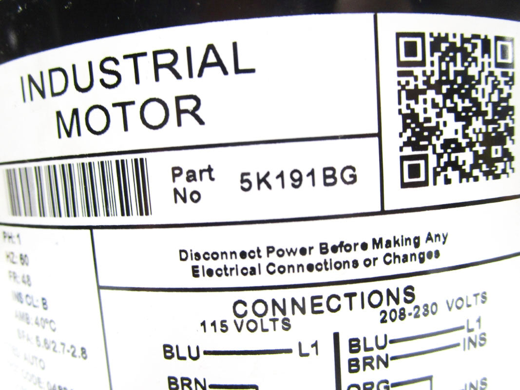 DAYTON 5K191BG 208-230V 7-2.8A NSNP