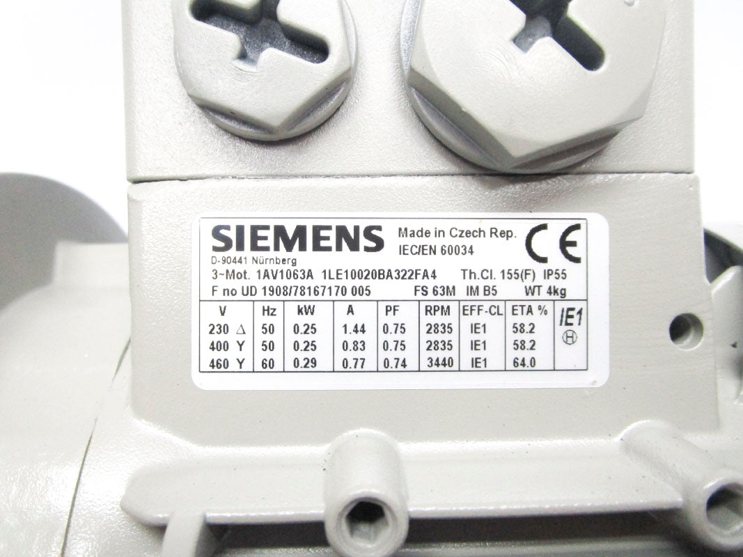 SIEMENS 1LE10020BA322FA4 460V NSNP