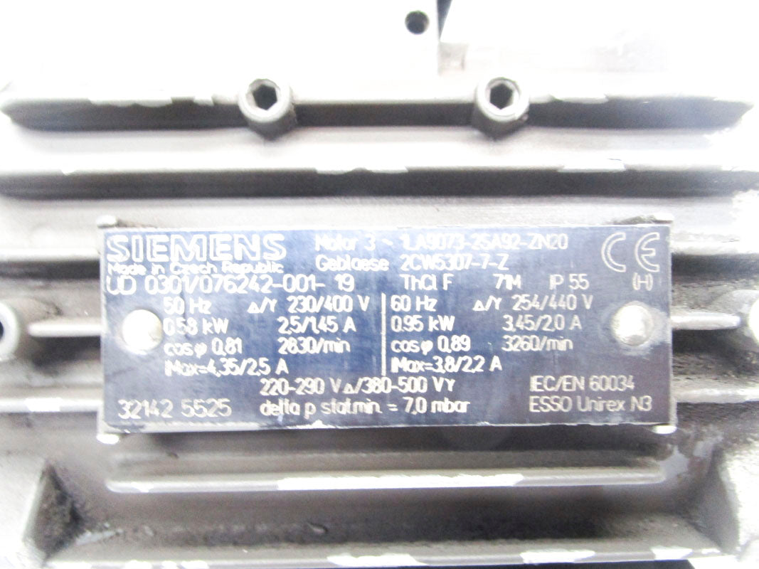 SIEMENS 1LA9073-2SA92-ZN20 UNMP
