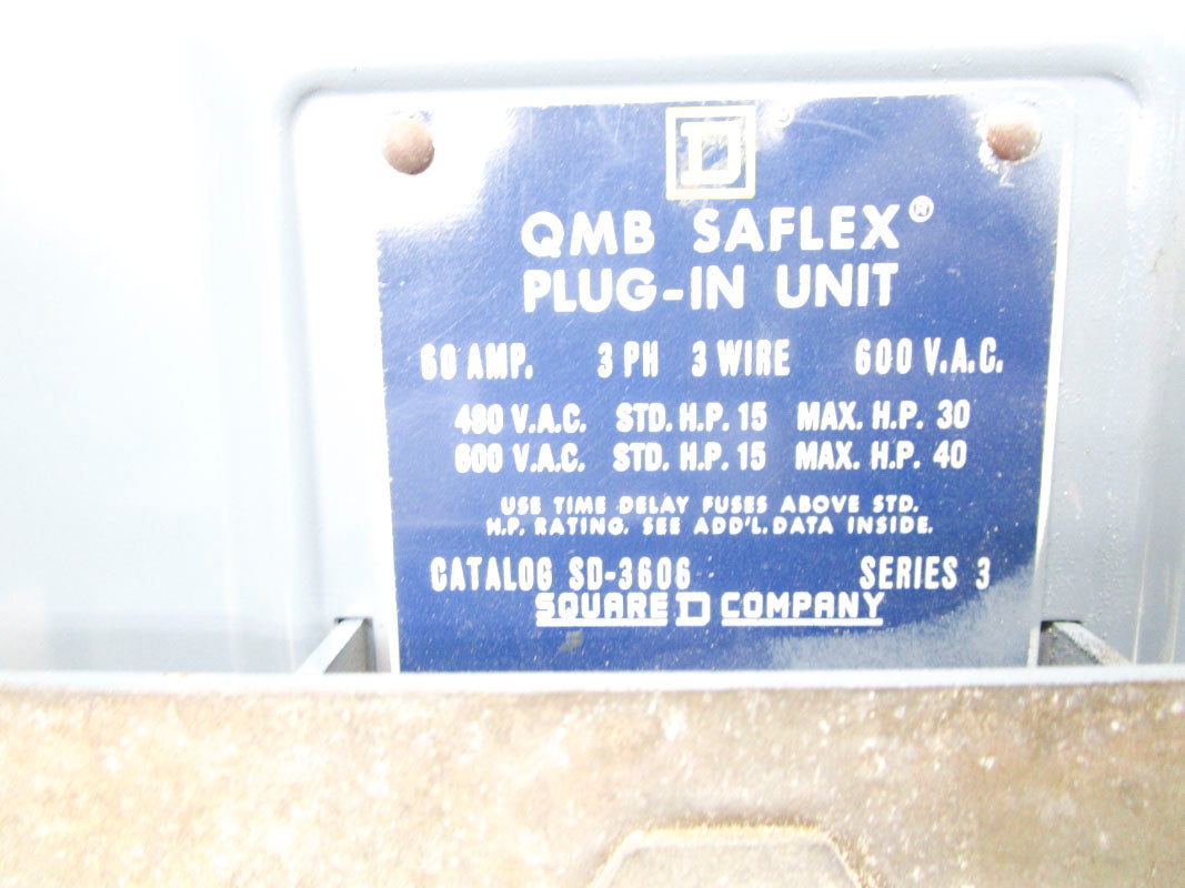 SQUARE D SD-3606 600VAC 60A (AS PICTURED) NSNP