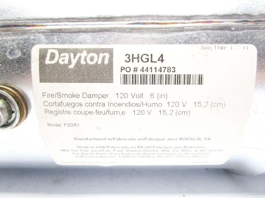 DAYTON 3HGL4 120V NSMP
