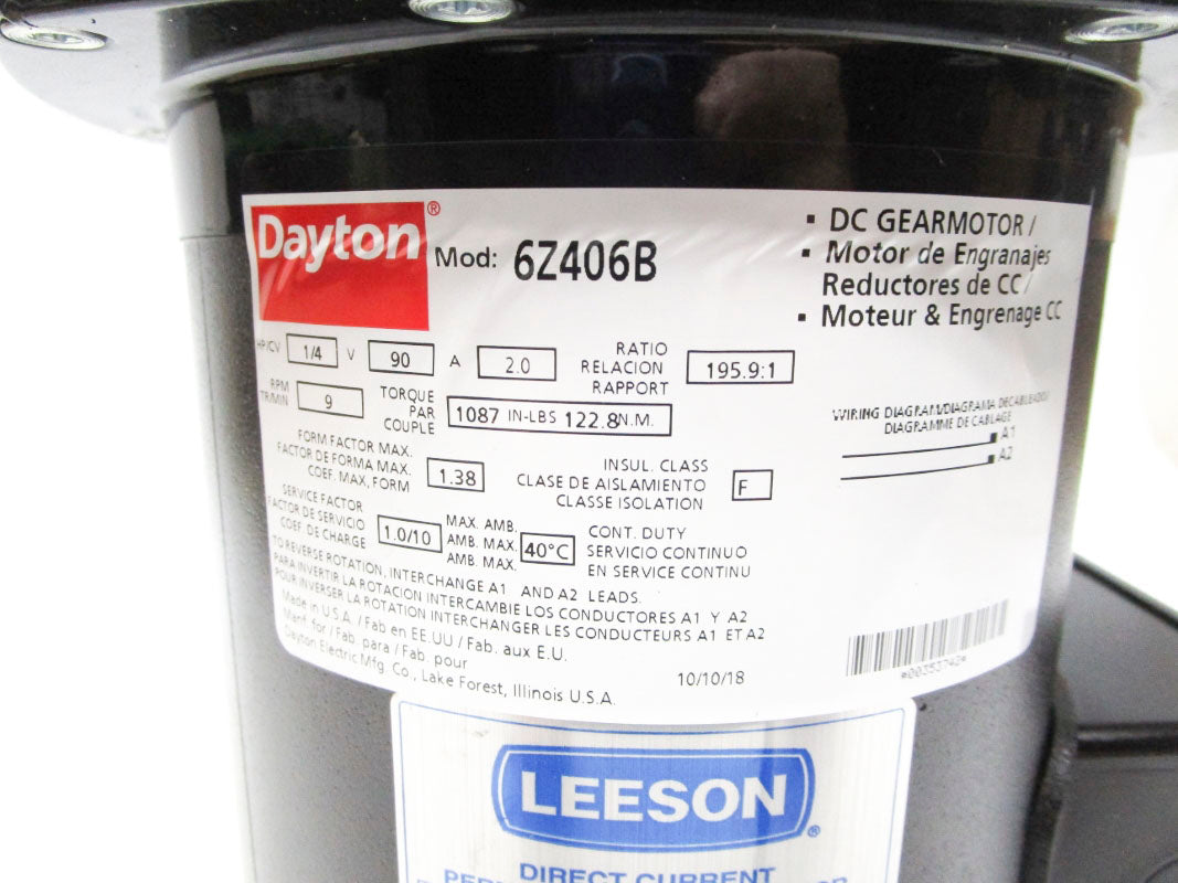 DAYTON 6Z406B NSMP