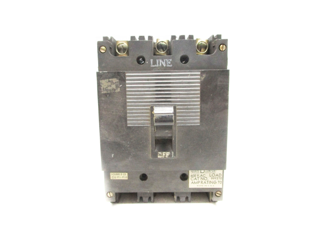 SQUARE D 999370 600V 70A UNMP